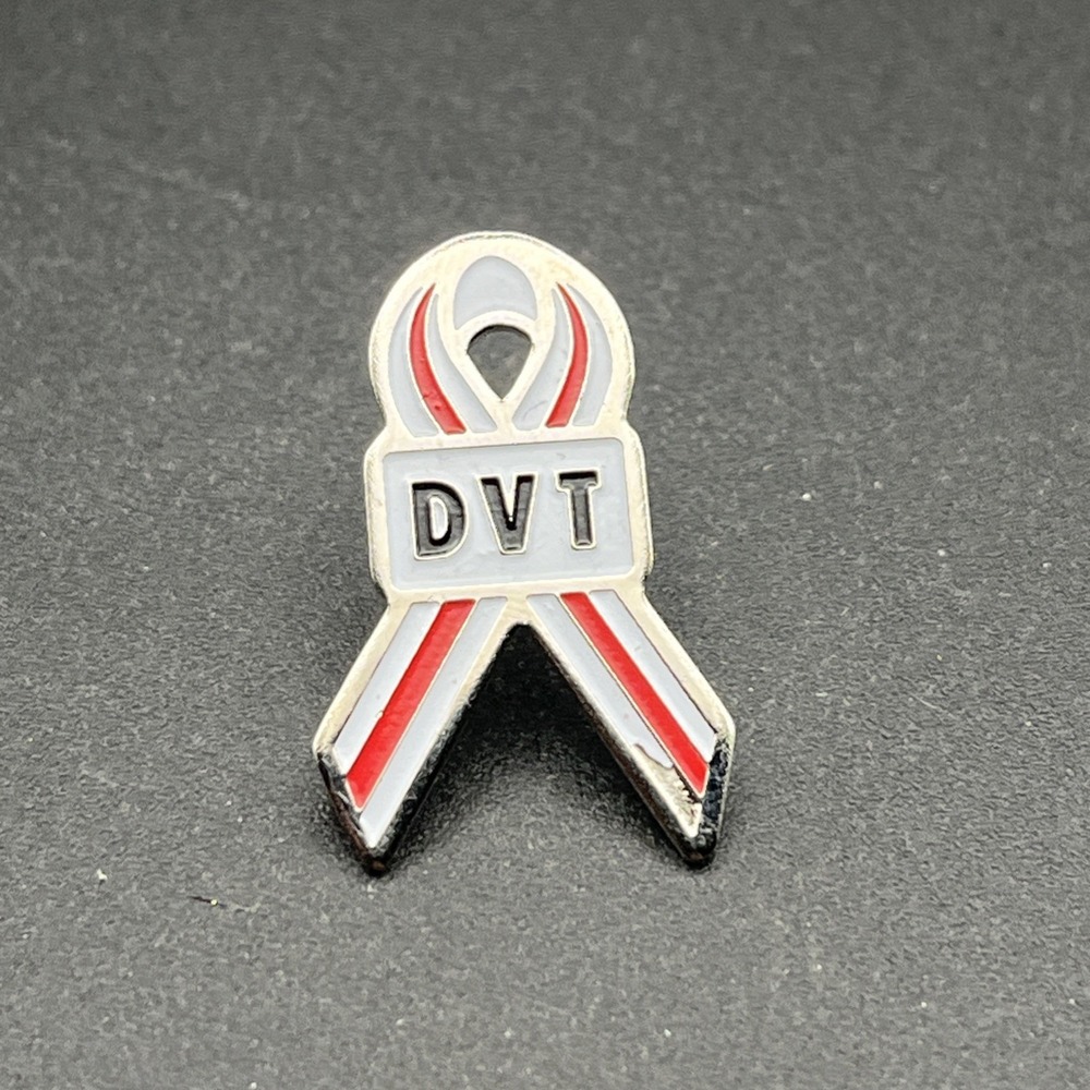 DVT Deep Vein Thrombosis Awareness Ribbon Lapel Hat Pin